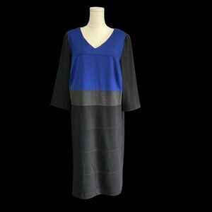 Colorblock V-Neck Dress